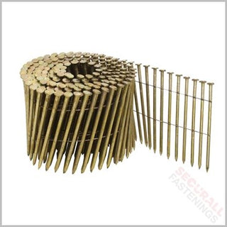 3.3/75mm Ring Galv Flat Coil Nails 4500/Box