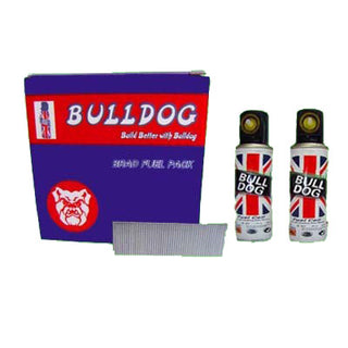 16 Gauge FN19mm Galvanized Straight Brad Pack of 2000 Finishing Nails and 2 Mini Gas Cells