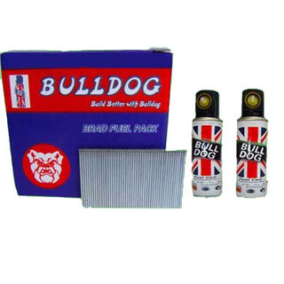 16 Gauge FN50mm Galvanized Straight Brad Pack of 2000 Finishing Nails and 2 Mini Gas Cells